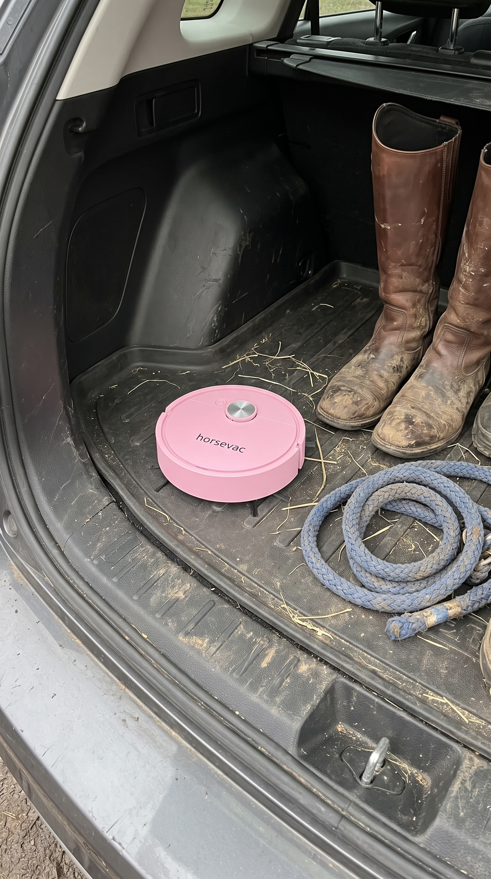 Customer photo of the HorseVac One in use, 4